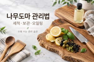 나무도마와 조리도구 관리법