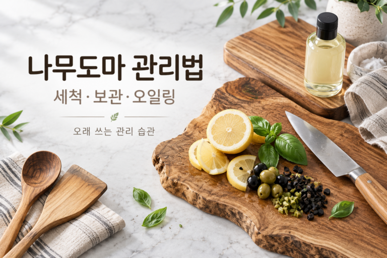 나무도마와 조리도구 관리법