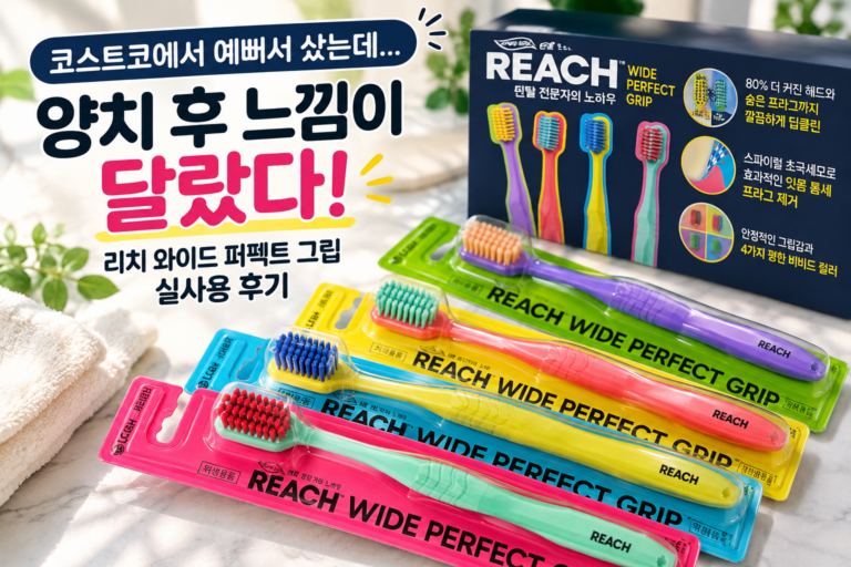 코스트코 칫솔 사진 리치 와이드 퍼펙트 그립 실사용 후기